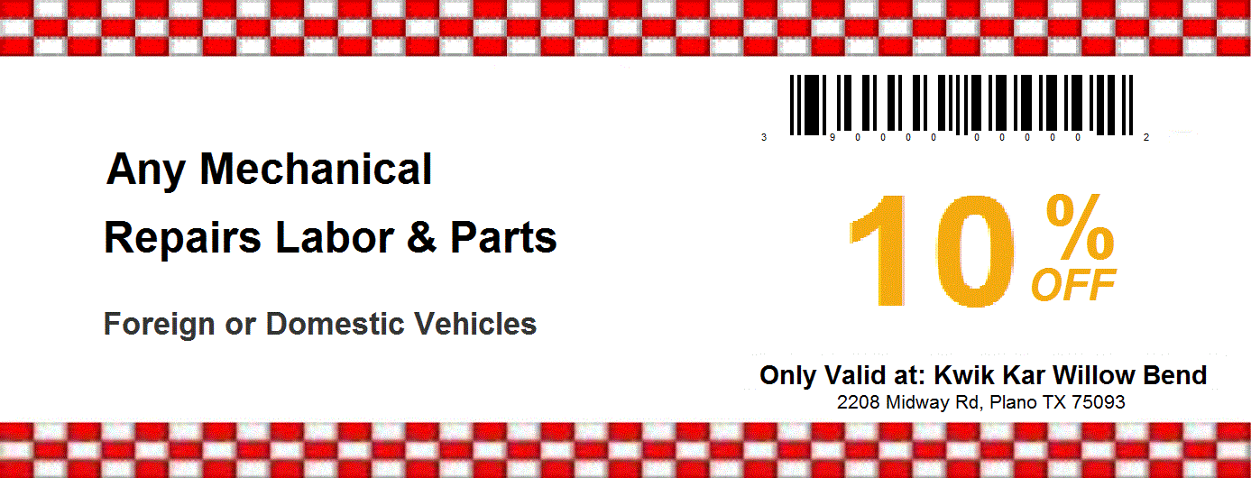 Mechanical Repair Coupon