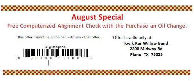 Kwik kar coupons